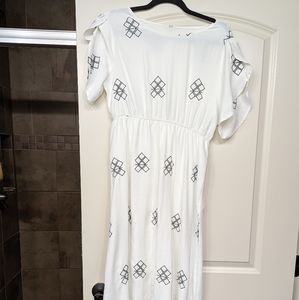 White and black dress